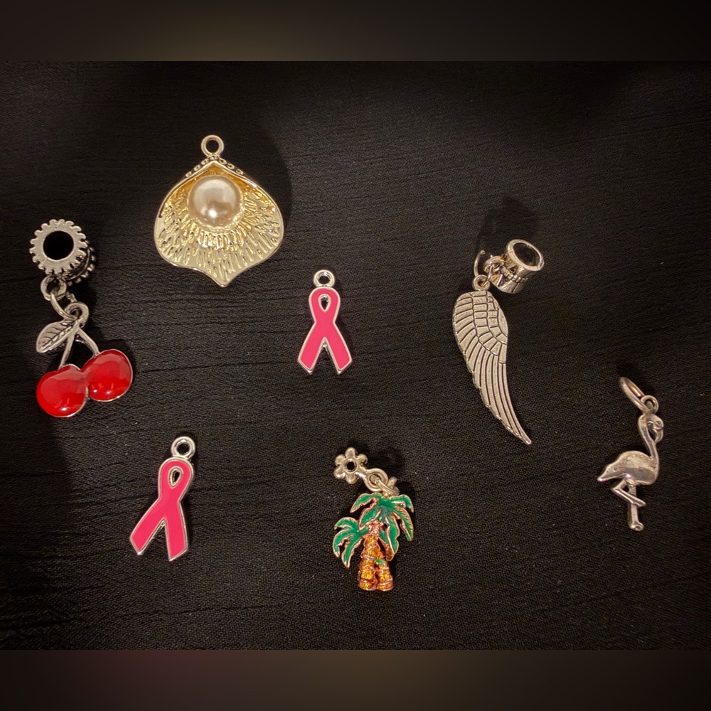 Assorted Charms for Jewelry Making and Crafting Lot Of 7 Assorted Charms